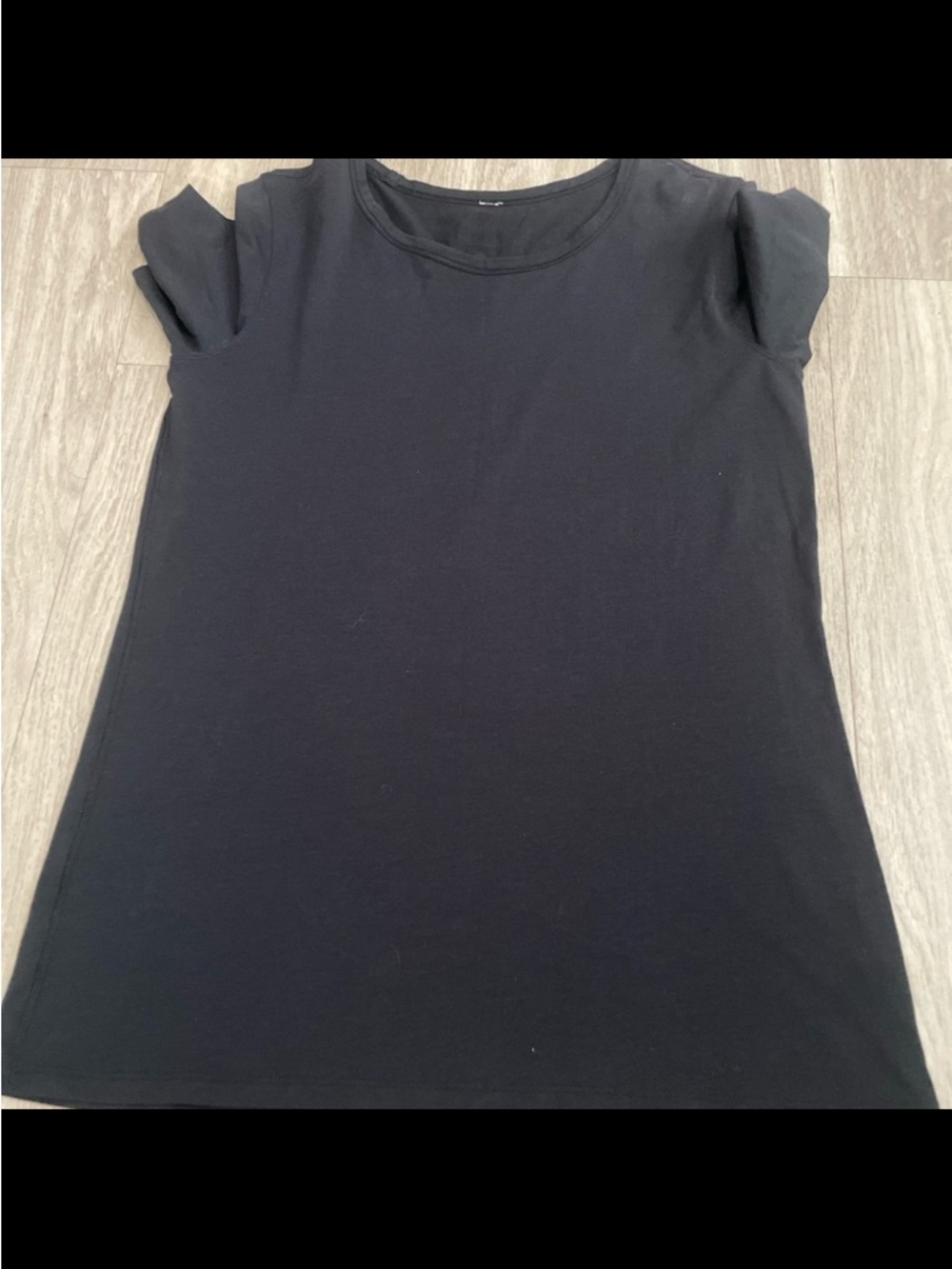 lululemon athletica Black Scoop Neck Short Sleeve Top